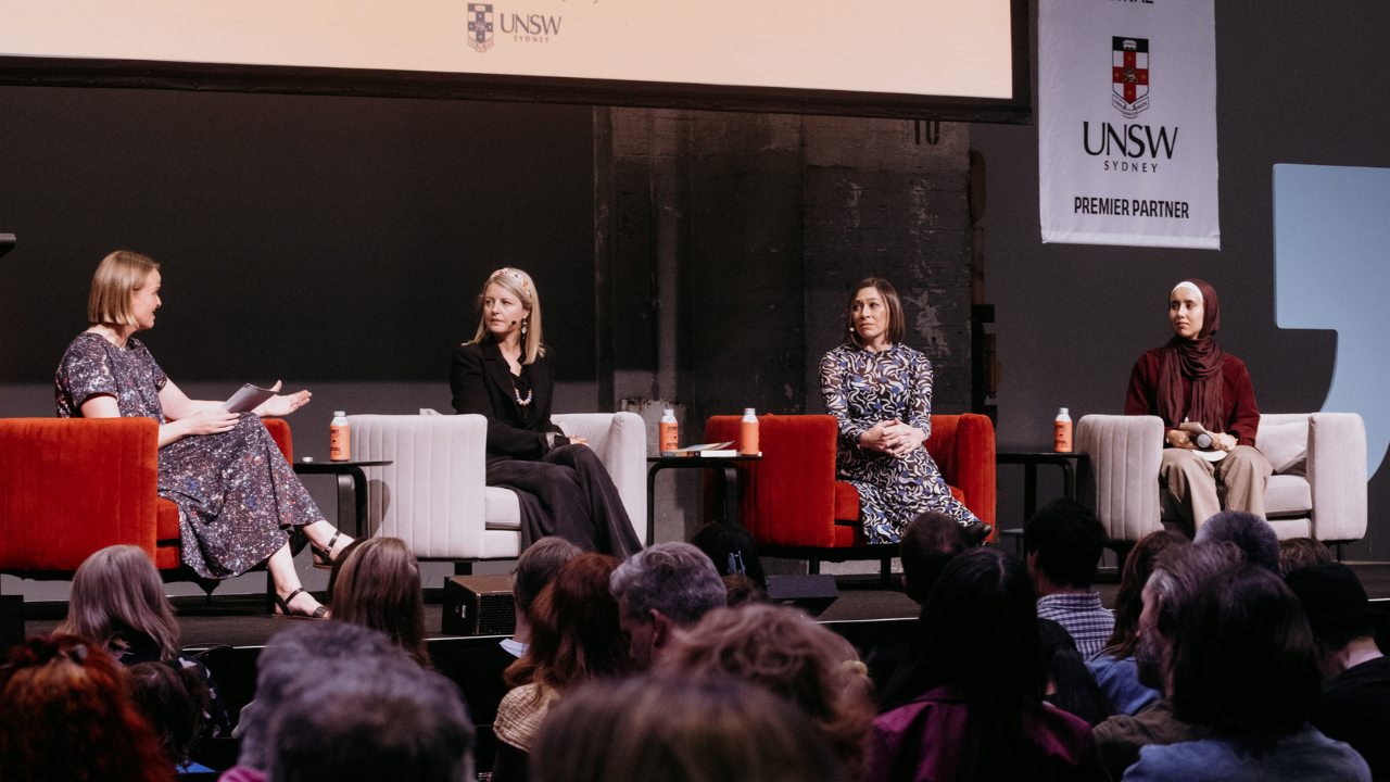 Caroline Ford with guests Jumaana Abdu, Melanie Cheng and Sarah Sasson