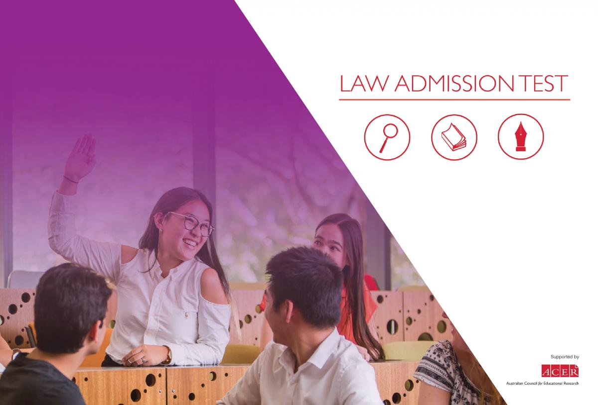 graphic wih students and LawAdmission Test writing