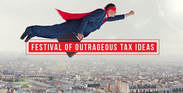 business man flying in a suit