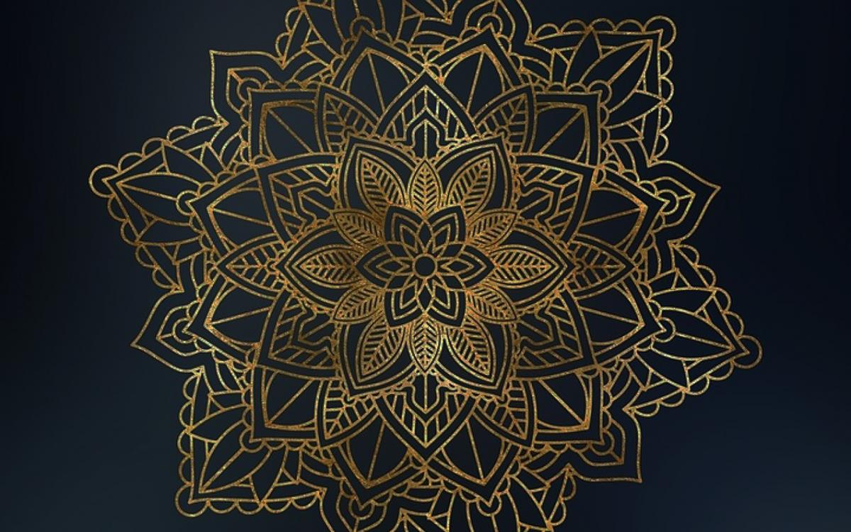 Graphic star on back background