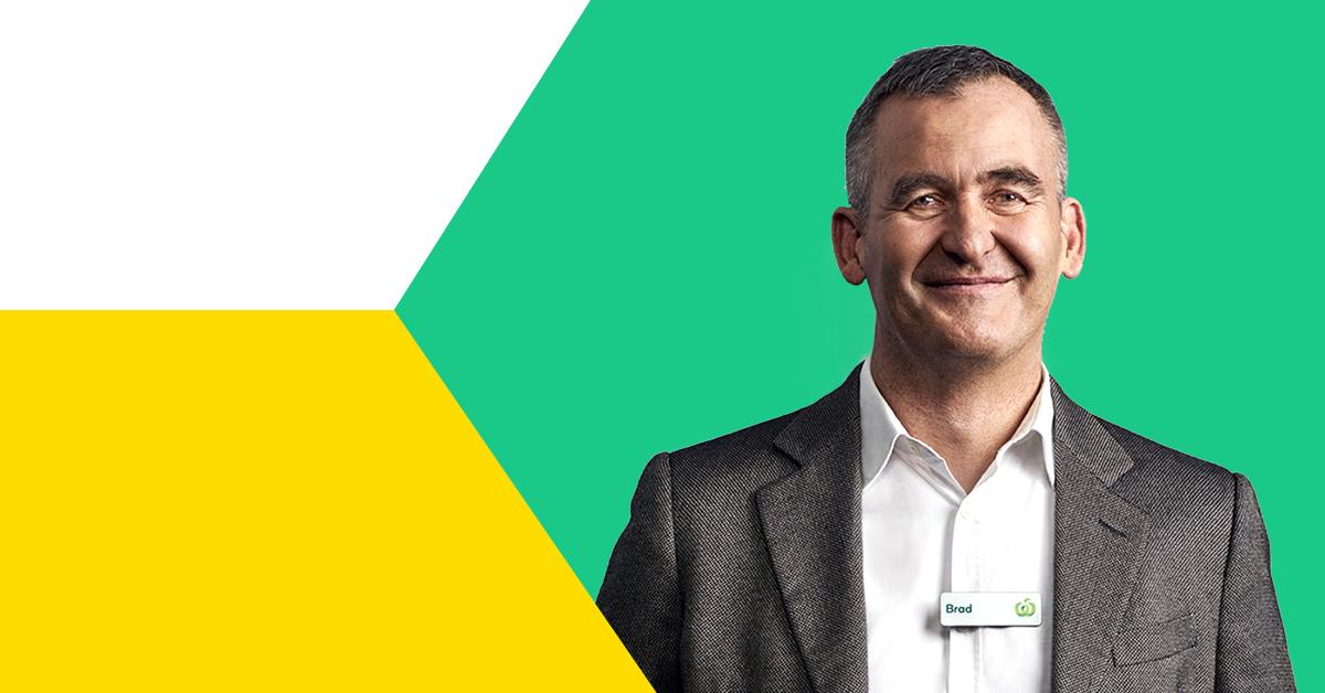 graphic image with a headshot of a man smiling